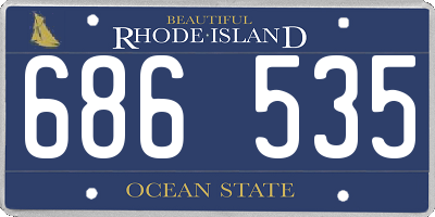 RI license plate 686535