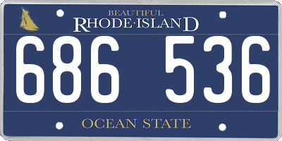 RI license plate 686536