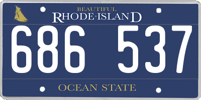 RI license plate 686537