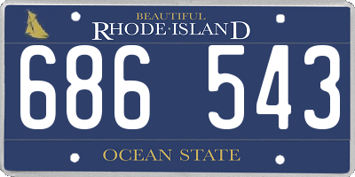 RI license plate 686543