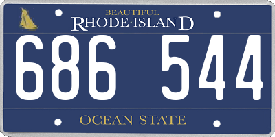 RI license plate 686544