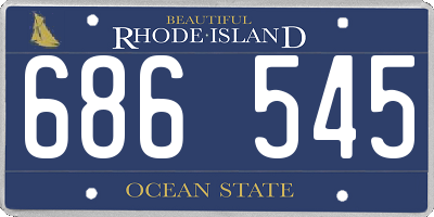 RI license plate 686545