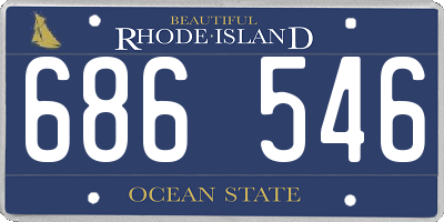 RI license plate 686546