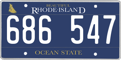 RI license plate 686547