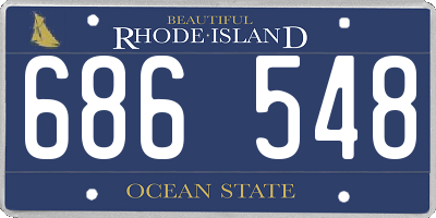 RI license plate 686548