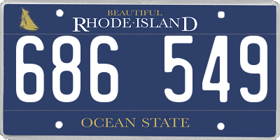 RI license plate 686549