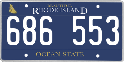 RI license plate 686553