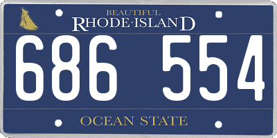 RI license plate 686554