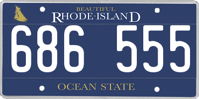 RI license plate 686555