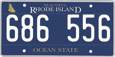 RI license plate 686556