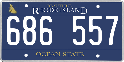 RI license plate 686557