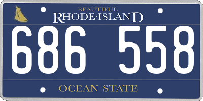 RI license plate 686558