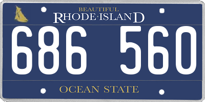 RI license plate 686560
