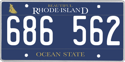RI license plate 686562