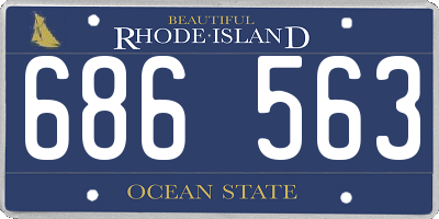 RI license plate 686563