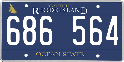 RI license plate 686564