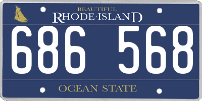 RI license plate 686568