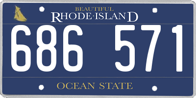RI license plate 686571