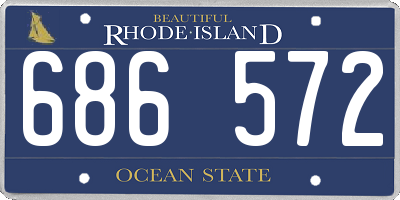 RI license plate 686572