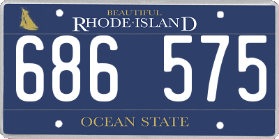 RI license plate 686575