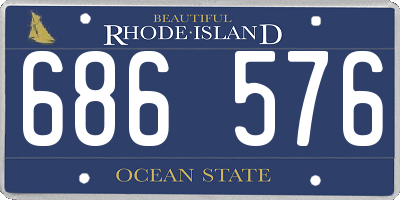 RI license plate 686576