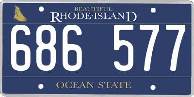 RI license plate 686577