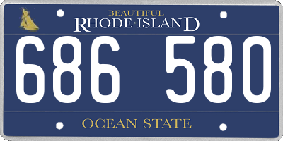 RI license plate 686580