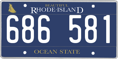 RI license plate 686581