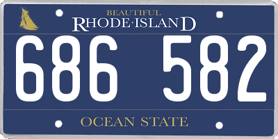 RI license plate 686582