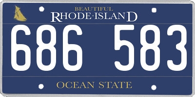 RI license plate 686583