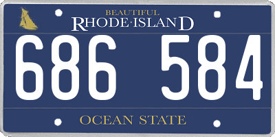 RI license plate 686584