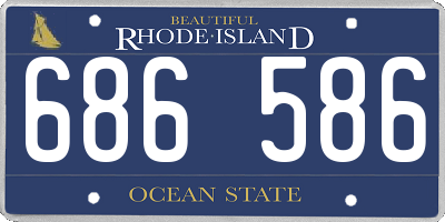 RI license plate 686586