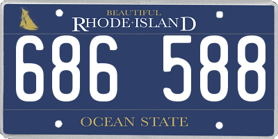 RI license plate 686588