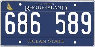 RI license plate 686589