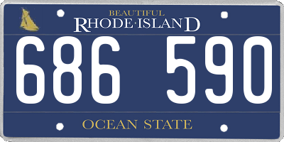 RI license plate 686590