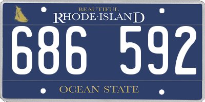 RI license plate 686592