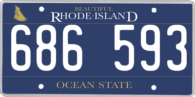 RI license plate 686593