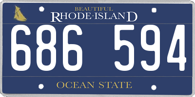 RI license plate 686594