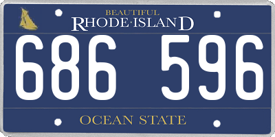 RI license plate 686596