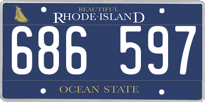 RI license plate 686597