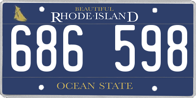 RI license plate 686598