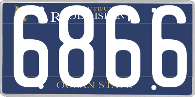 RI license plate 6866