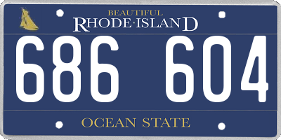 RI license plate 686604