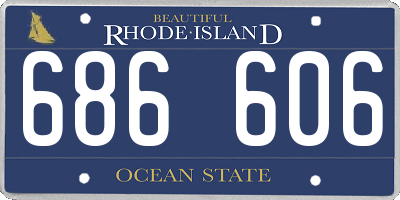 RI license plate 686606