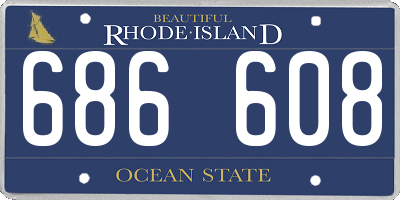 RI license plate 686608