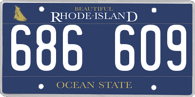 RI license plate 686609