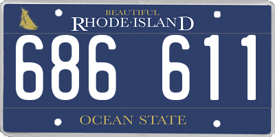 RI license plate 686611