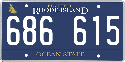 RI license plate 686615