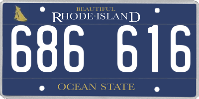 RI license plate 686616