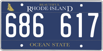 RI license plate 686617